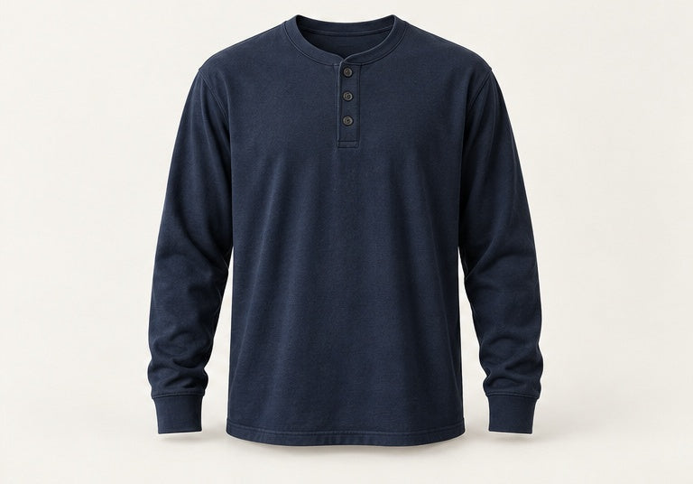 Long-Sleeve Henley T-Shirt — Modhie Sports MS-01D