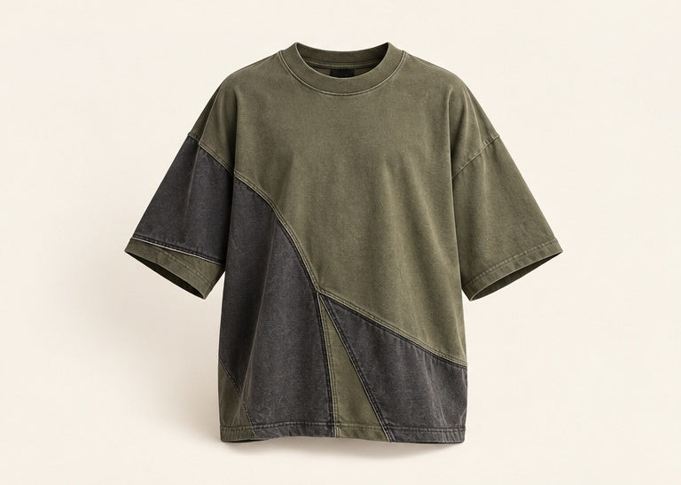 Panel Splice Oversized T-Shirt — Modhie Sports MS-18C