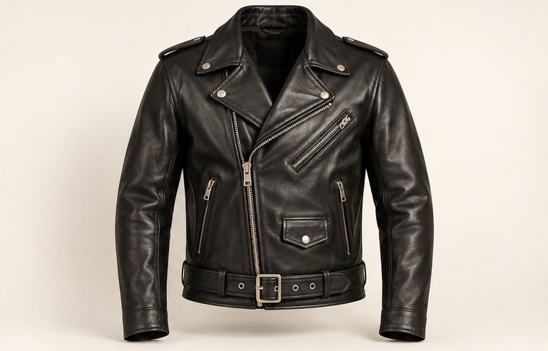 Asymmetric Biker Leather Jacket — Modhie Sports MS-24B