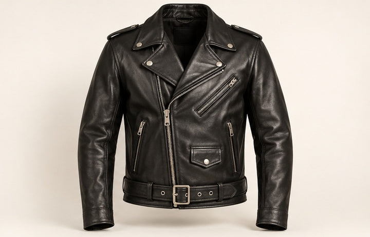 Asymmetric Biker Leather Jacket — Modhie Sports MS-24B