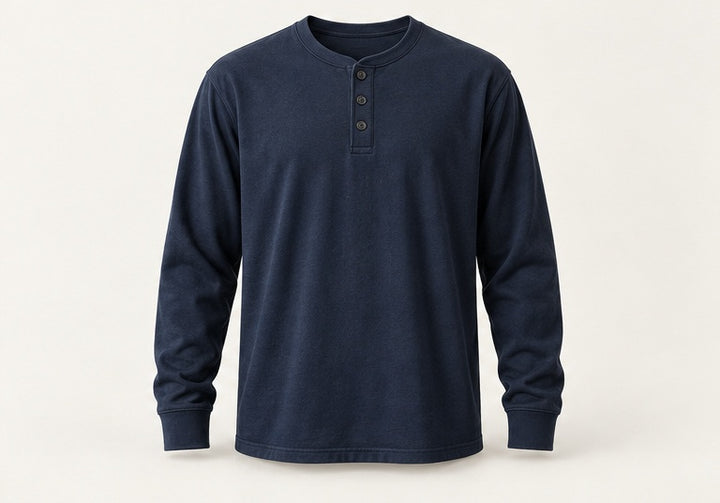 Long-Sleeve Henley T-Shirt — Modhie Sports MS-01D