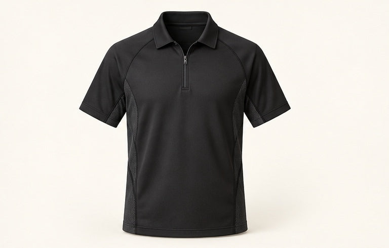 Zip-Neck Sport Polo Shirt — Modhie Sports MS-02B