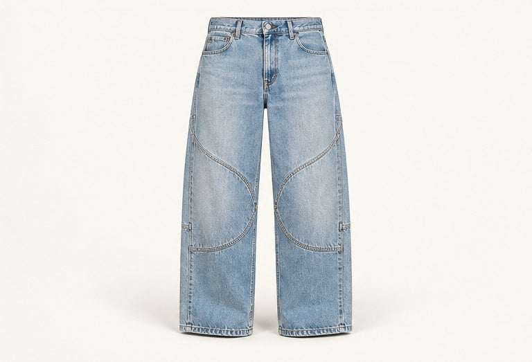 Panel Wide-Leg Jeans — Modhie Sports MS-07D
