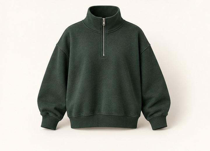 Half-Zip Funnel Streetwear Sweatshirt — Modhie Sports MS-22D