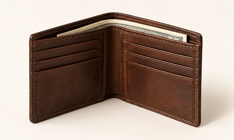 Classic Bifold Leather Wallet — Modhie Sports MS-25A