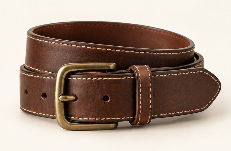 Heritage Stitch Leather Belt — Modhie Sports MS-26B
