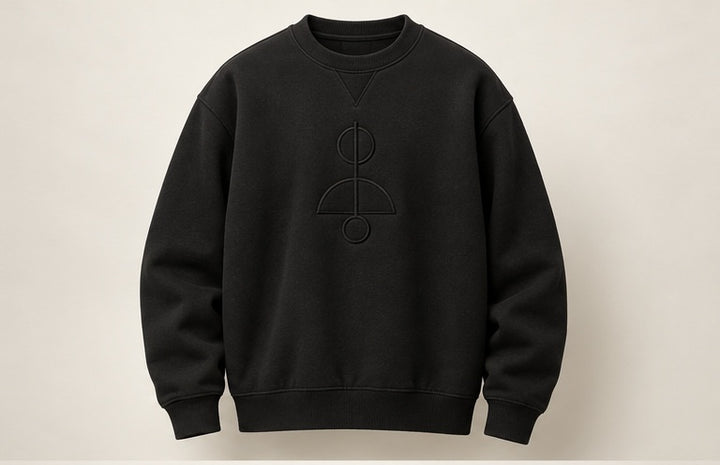 Tonal Relief Embroidered Sweatshirt — Modhie Sports MS-32B